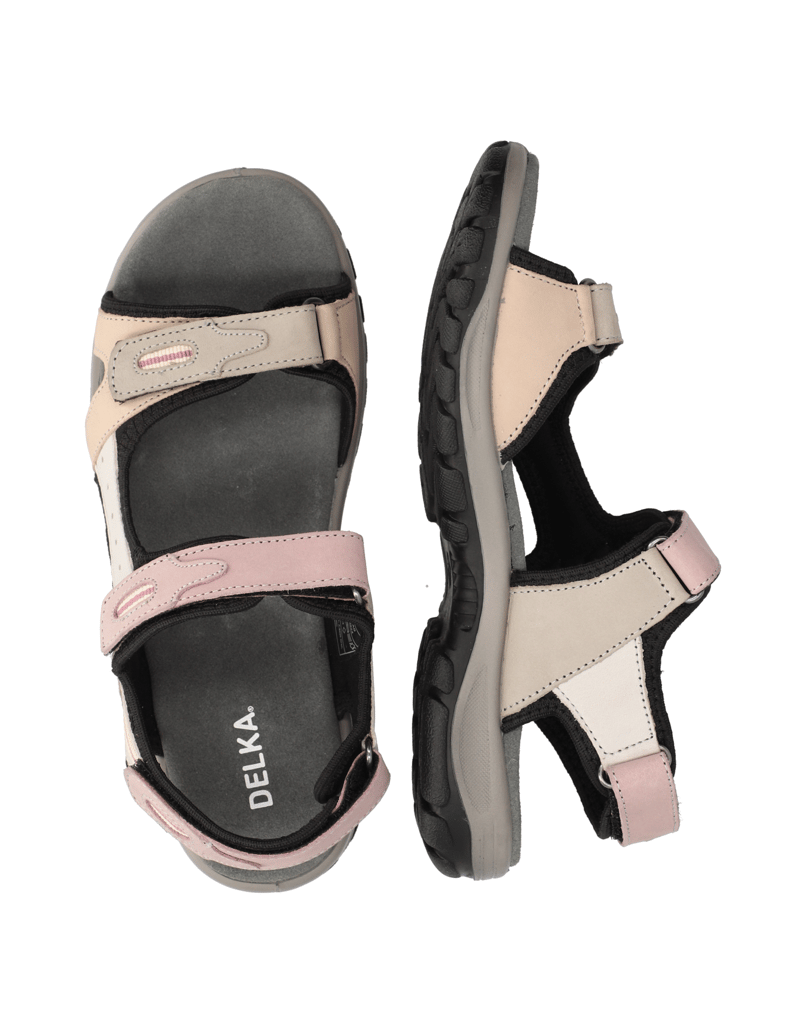 DELKA-nubuk-usnje-sandali-večbarvno