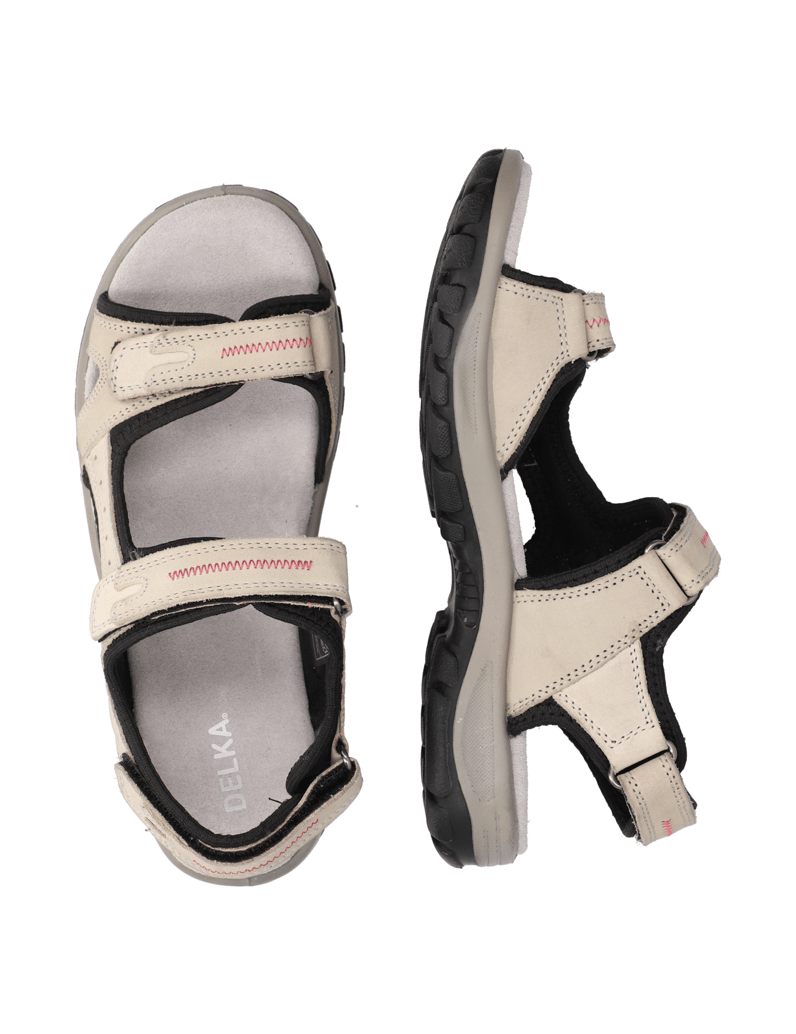 DELKA-Nubukleder-Sandale-beige