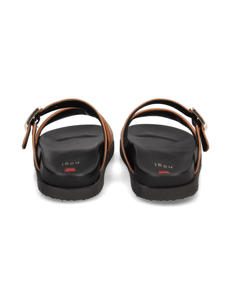 Högl-hladká-kůže-pantofle-černá