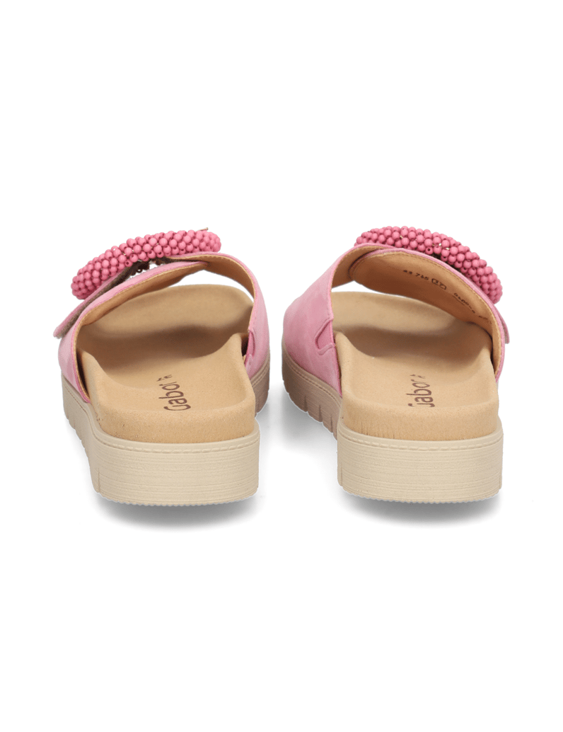 Gabor-Veloursleder-Pantoffel-beige