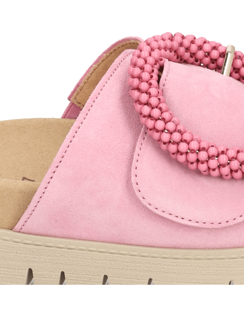 Gabor-Veloursleder-Pantoffel-beige