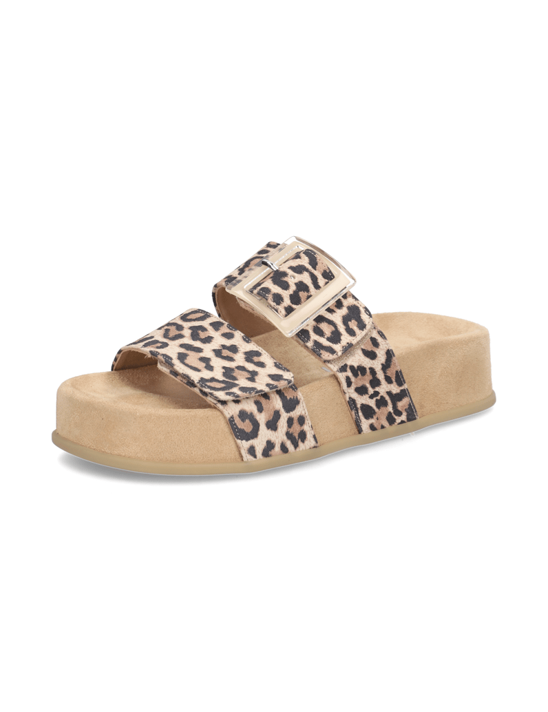 PAUL-GREEN-Veloursleder-Pantoffel-gold