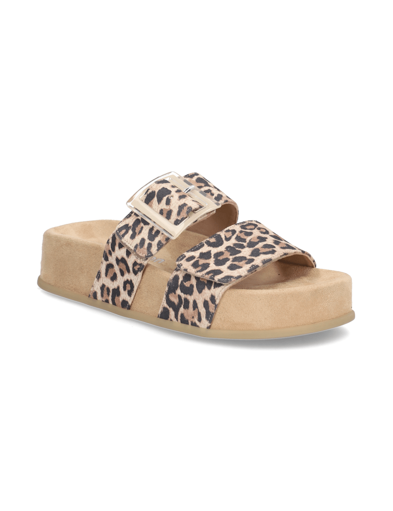 PAUL-GREEN-Veloursleder-Pantoffel-gold