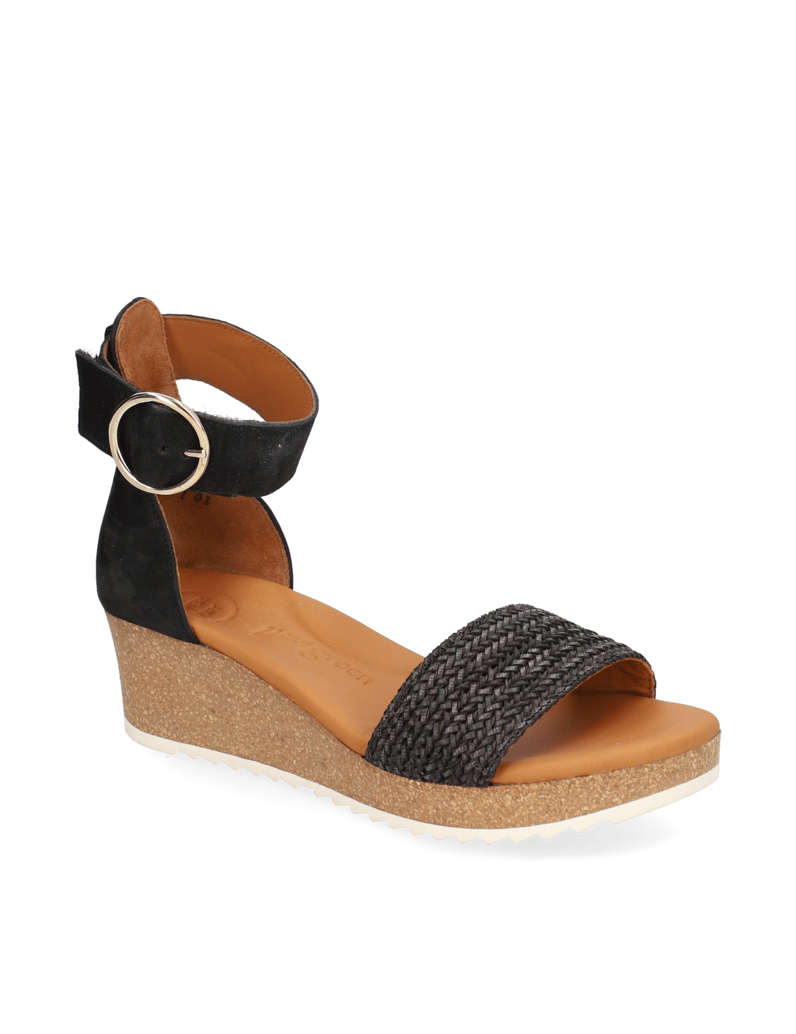 PAUL-GREEN-Nubukleder-Keilsandale