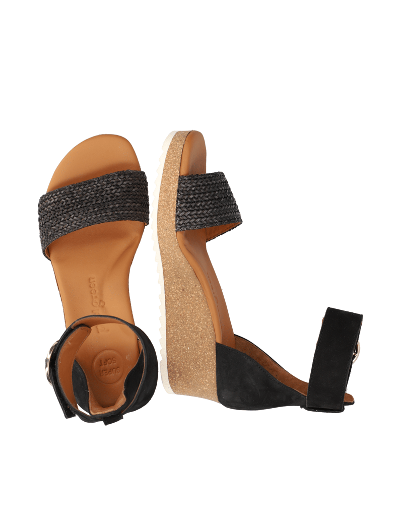 PAUL-GREEN-Nubukleder-Keilsandale