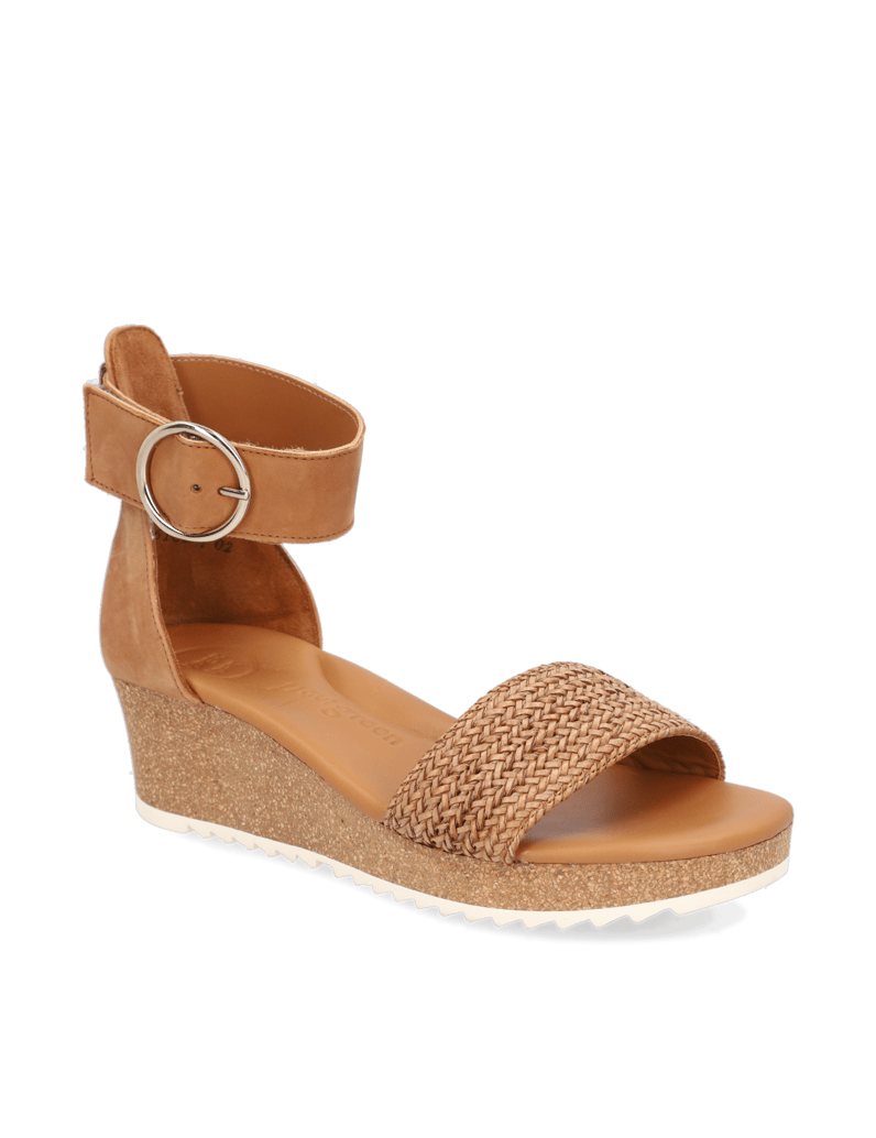 PAUL-GREEN-Glattleder-Keilsandale