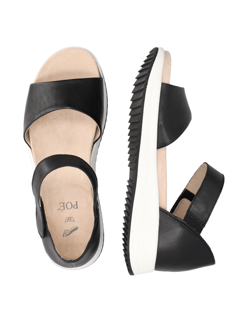 POE-Glattleder-Sandale-schwarz