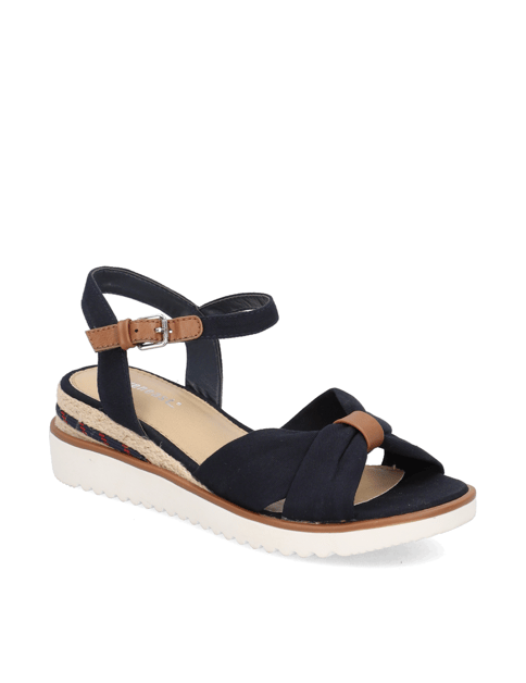 

Textil Keilsandale, Modrá