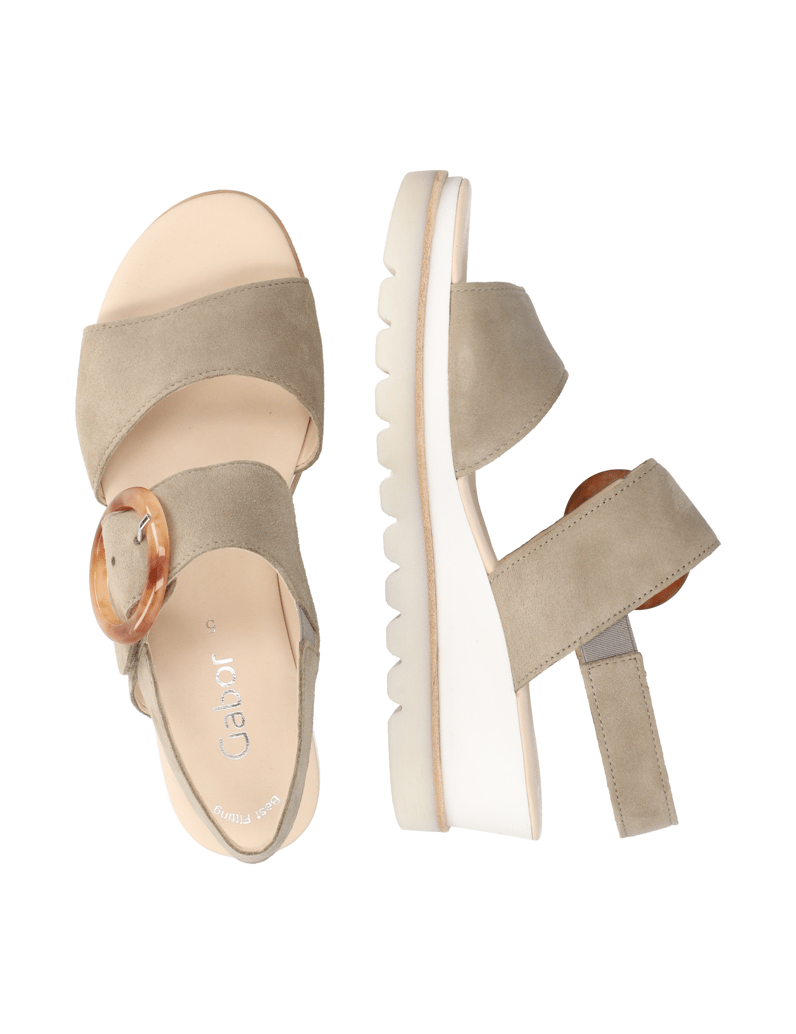 Gabor-Veloursleder-Sandale-weiss