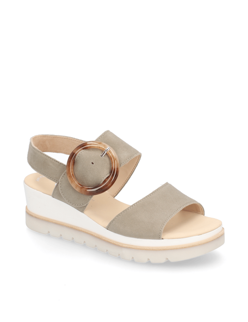 Gabor-Veloursleder-Sandale-weiss