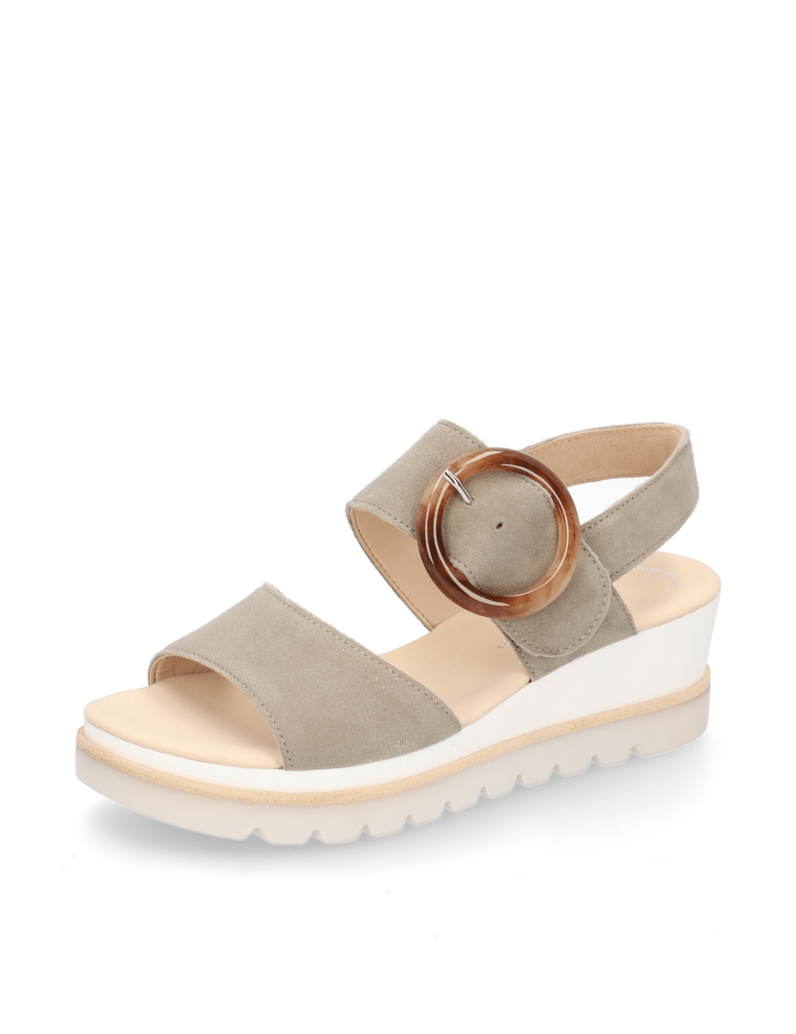 Gabor-Veloursleder-Sandale-weiss