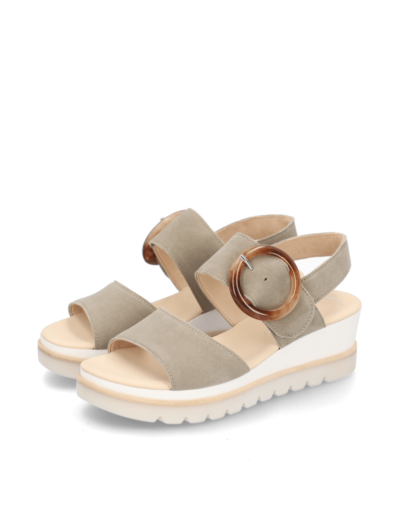 Gabor-Veloursleder-Sandale-weiss