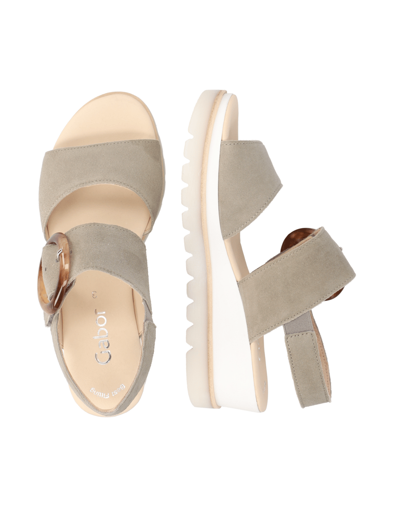 Gabor-Veloursleder-Sandale-weiss