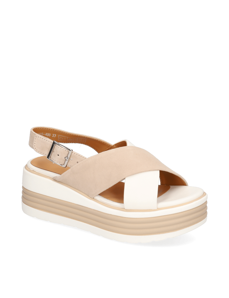 POE-Lederkombination-Keilsandale-šedá