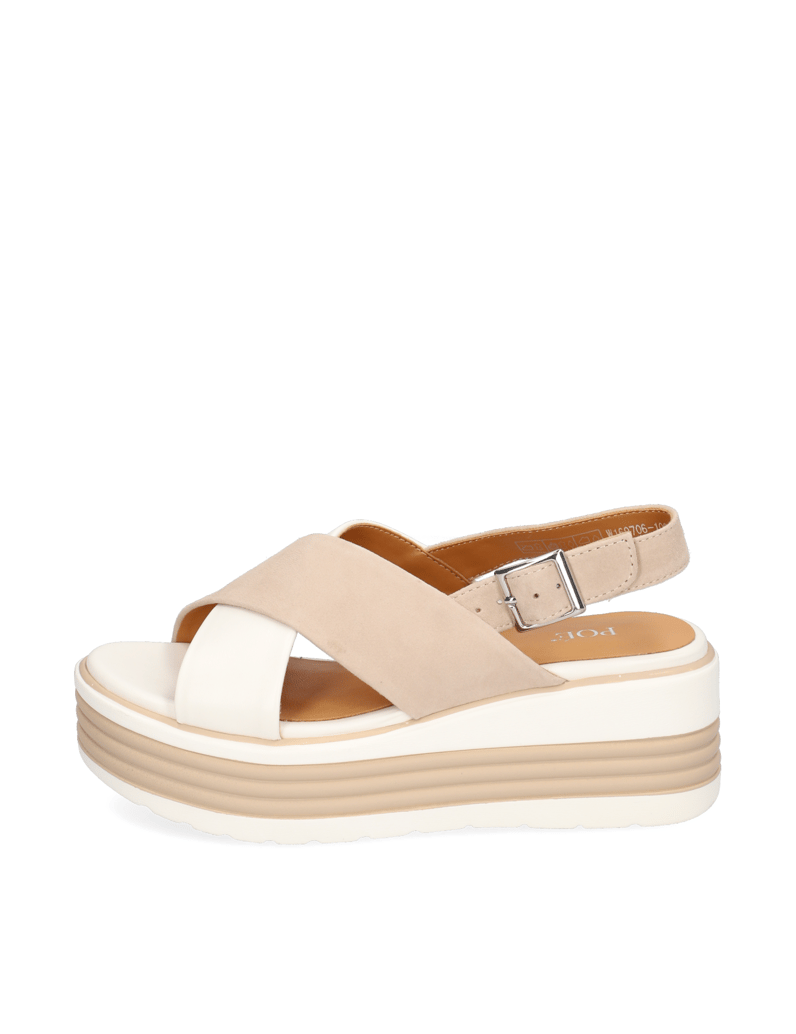 POE-Lederkombination-Keilsandale-šedá