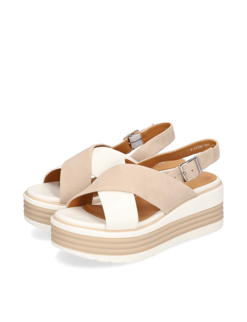 POE-Lederkombination-Keilsandale-šedá