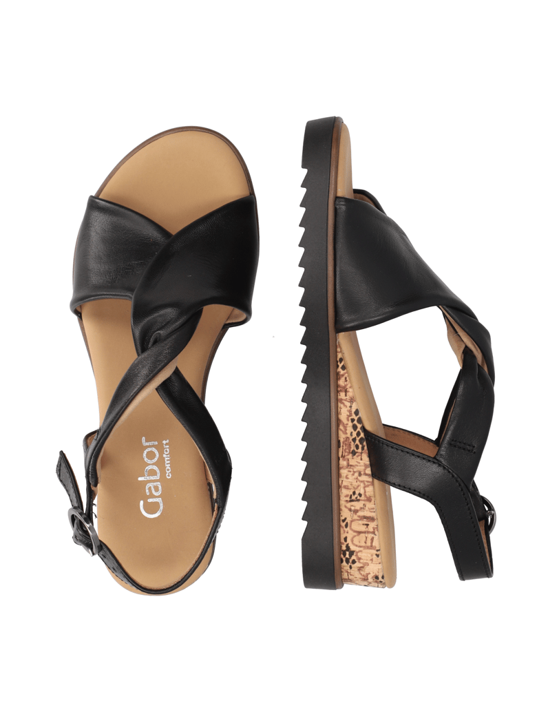 Gabor-Glattleder-Sandale-silber