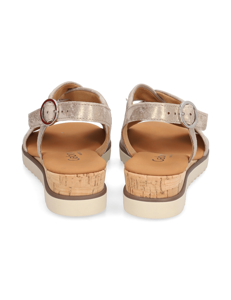 Gabor-Veloursleder-Sandale-silber