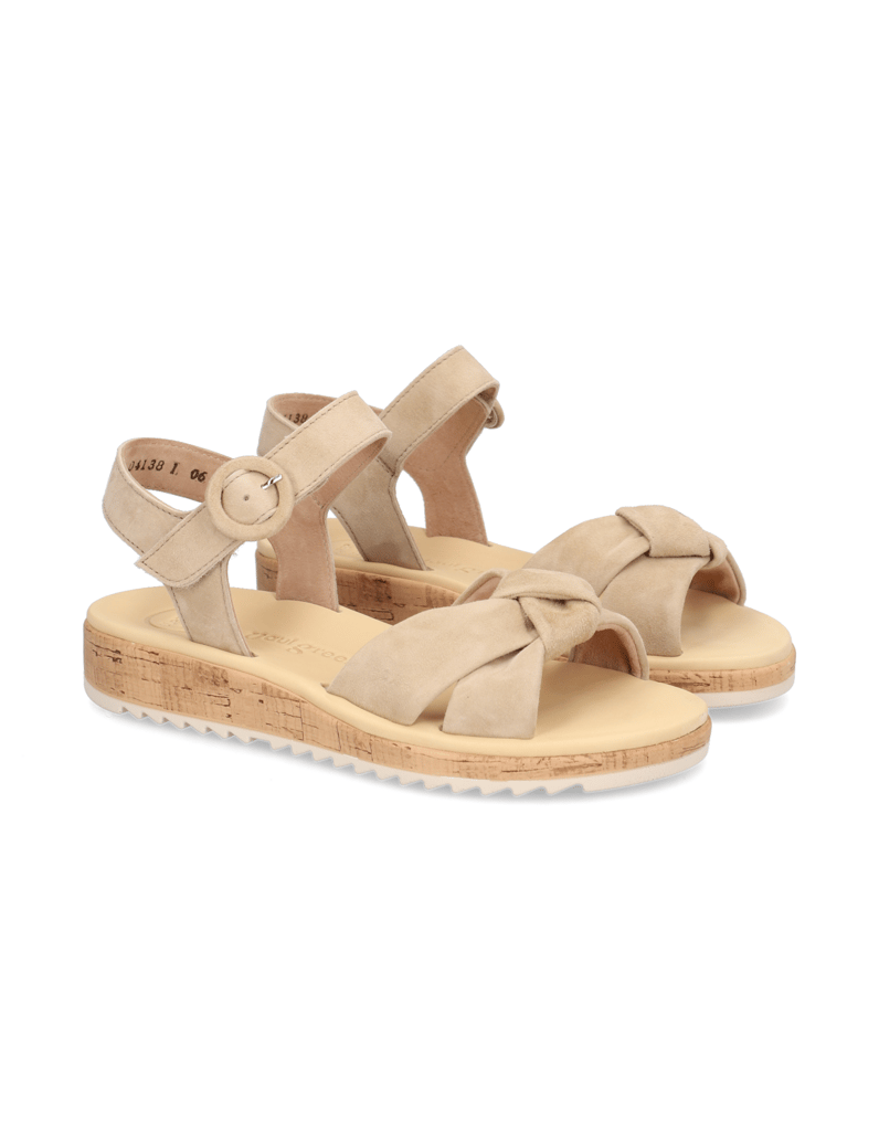 PAUL-GREEN-Veloursleder-Sandale-beige
