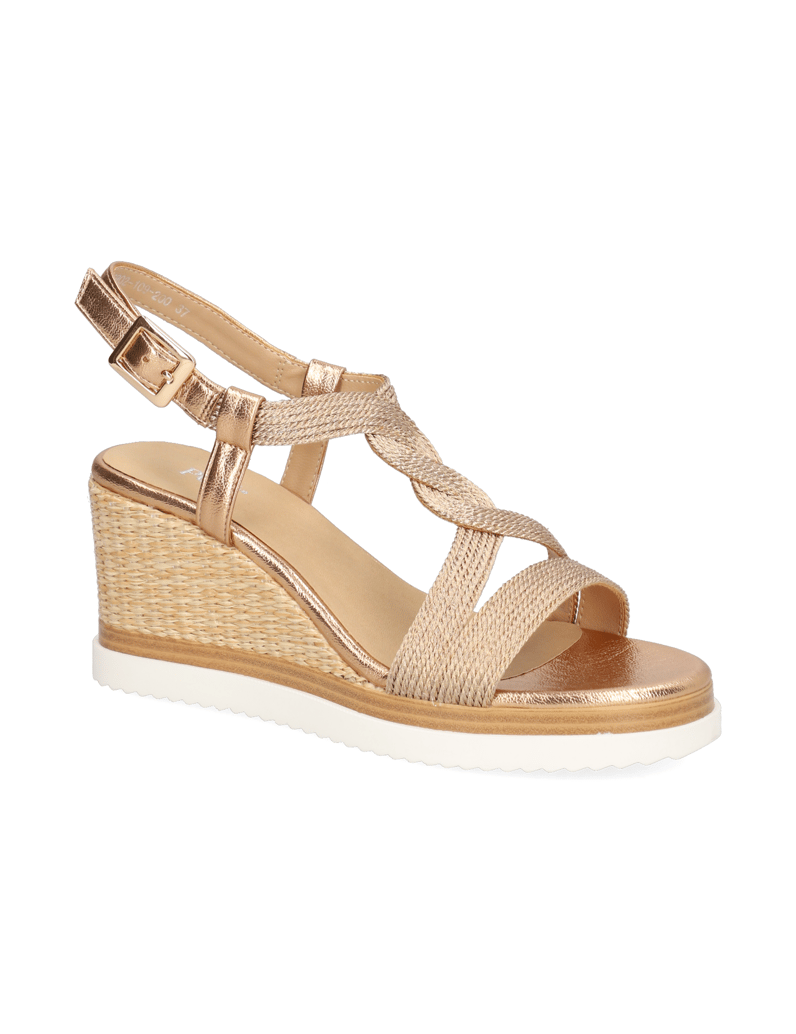 POE-Textil-Keilsandale-gold