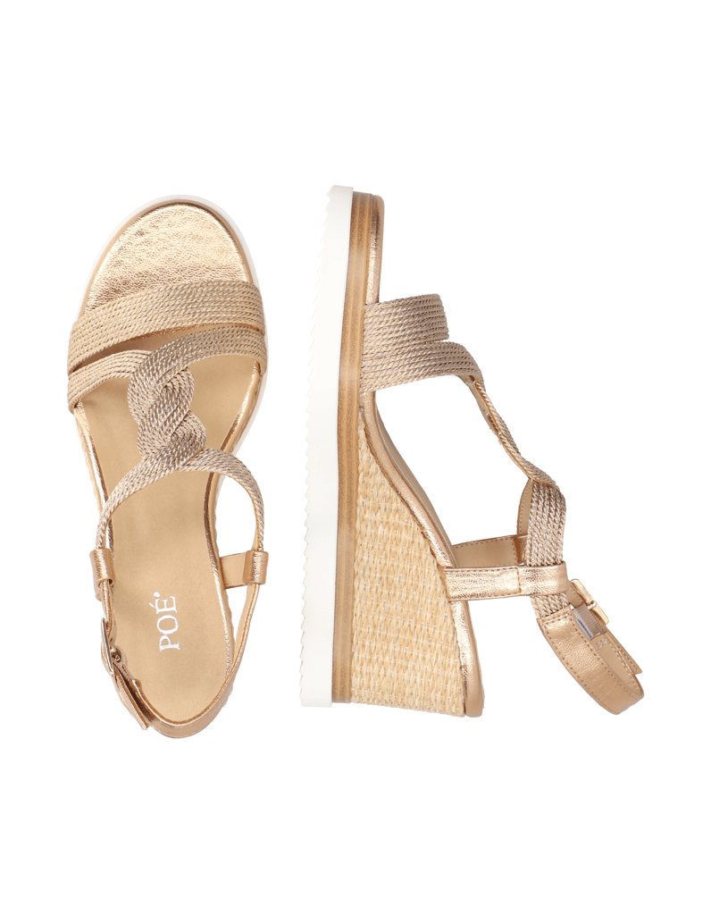 POE-Textil-Keilsandale-gold