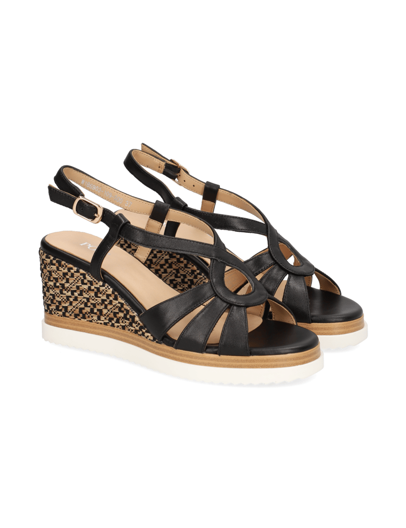 POE-hladká-kůže-sandály-na-klínku-černá