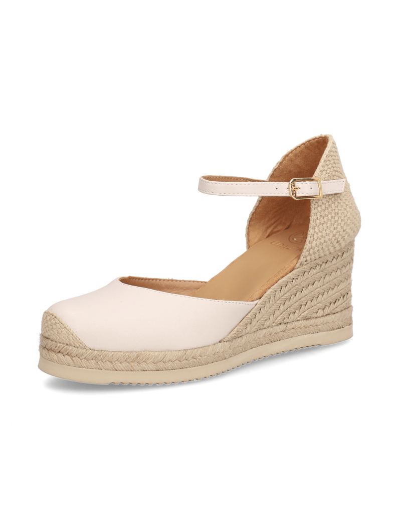 Unisa-Veloursleder-Keilsandale-beige