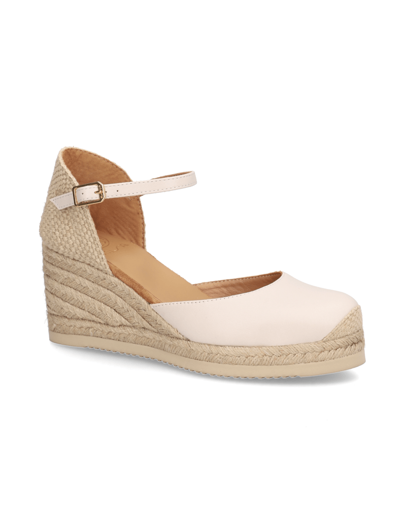 Unisa-Veloursleder-Keilsandale-beige