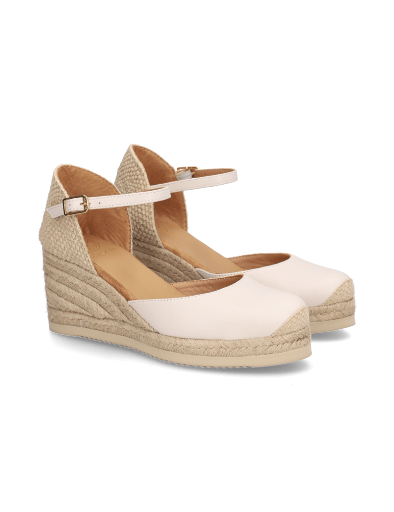 Unisa-Veloursleder-Keilsandale-beige