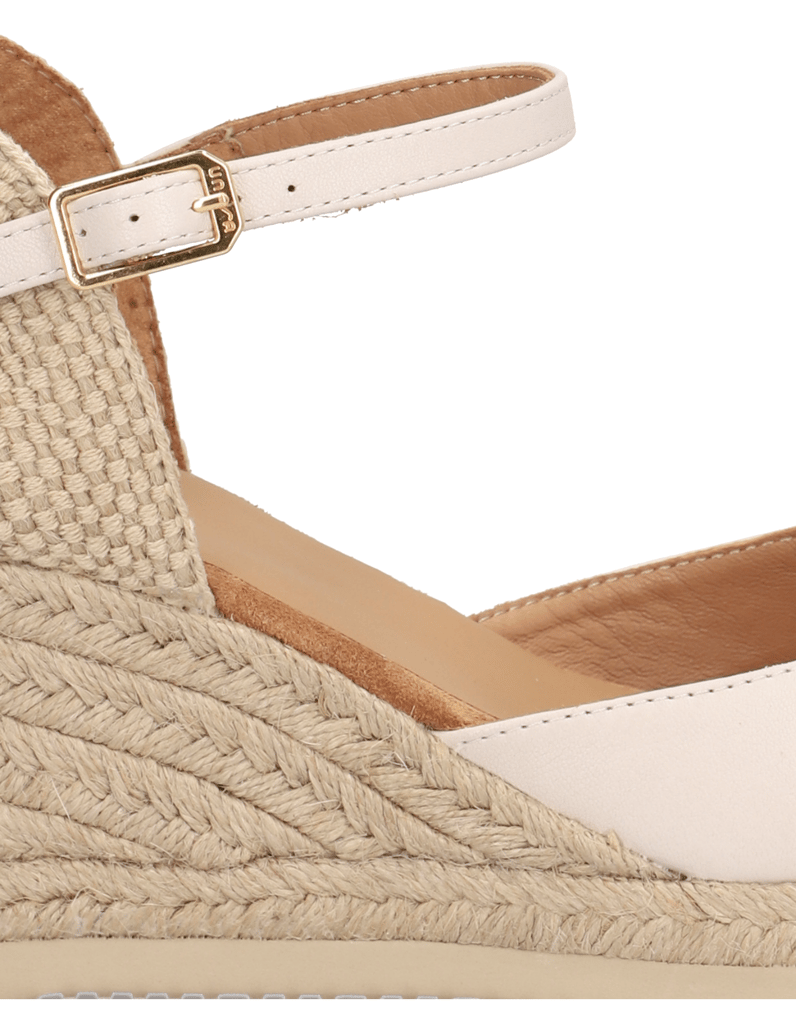 Unisa-Veloursleder-Keilsandale-beige