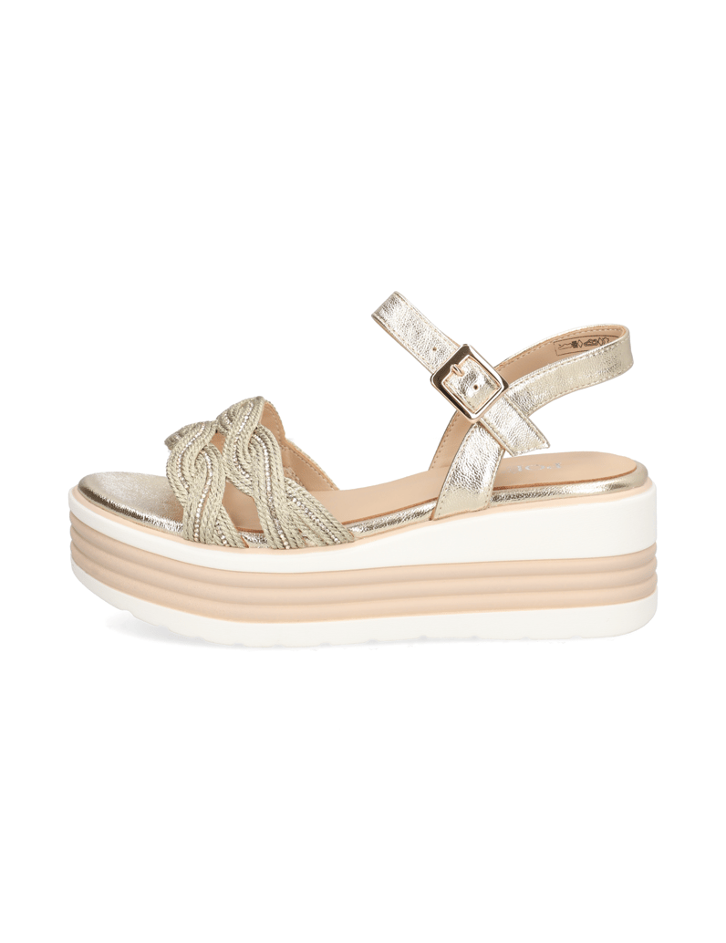 POE-textil-sandály-zlatá