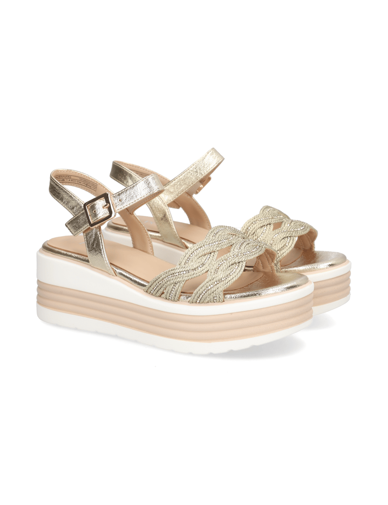 POE-textil-sandály-zlatá
