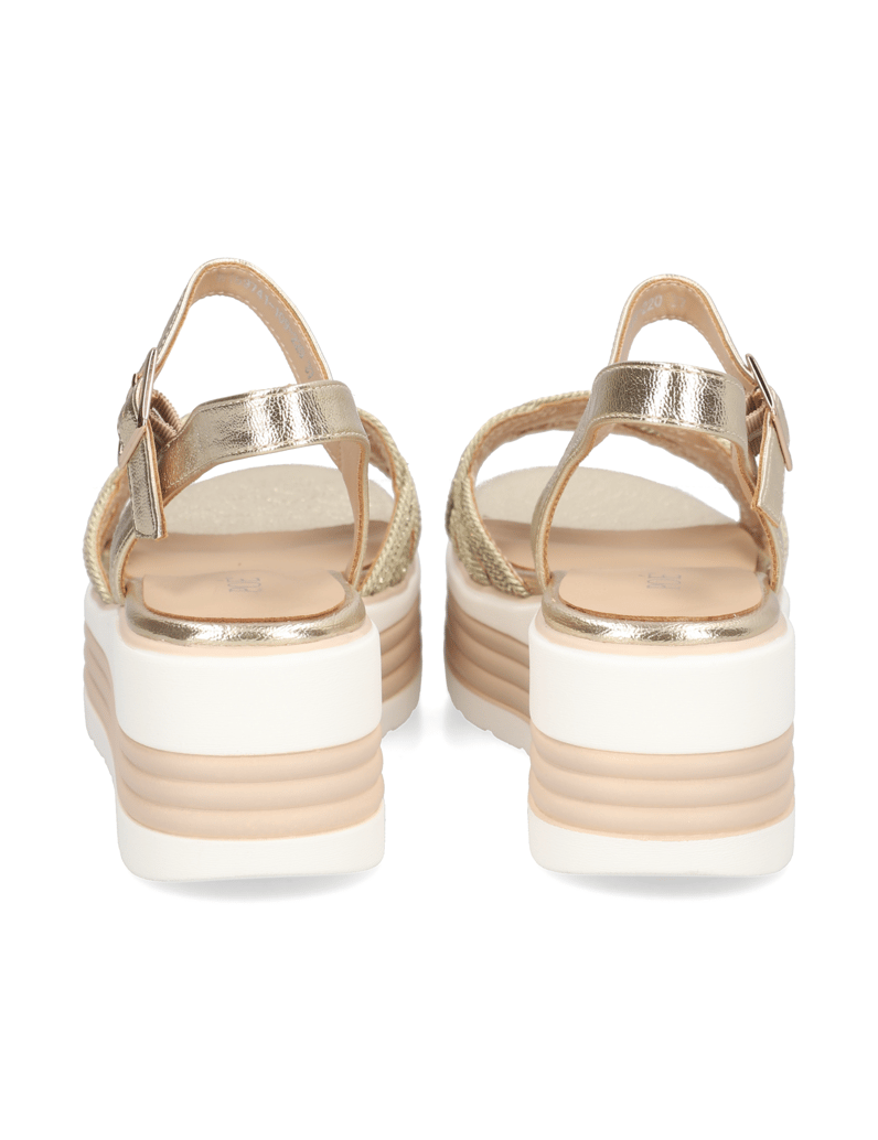 POE-textil-sandály-zlatá