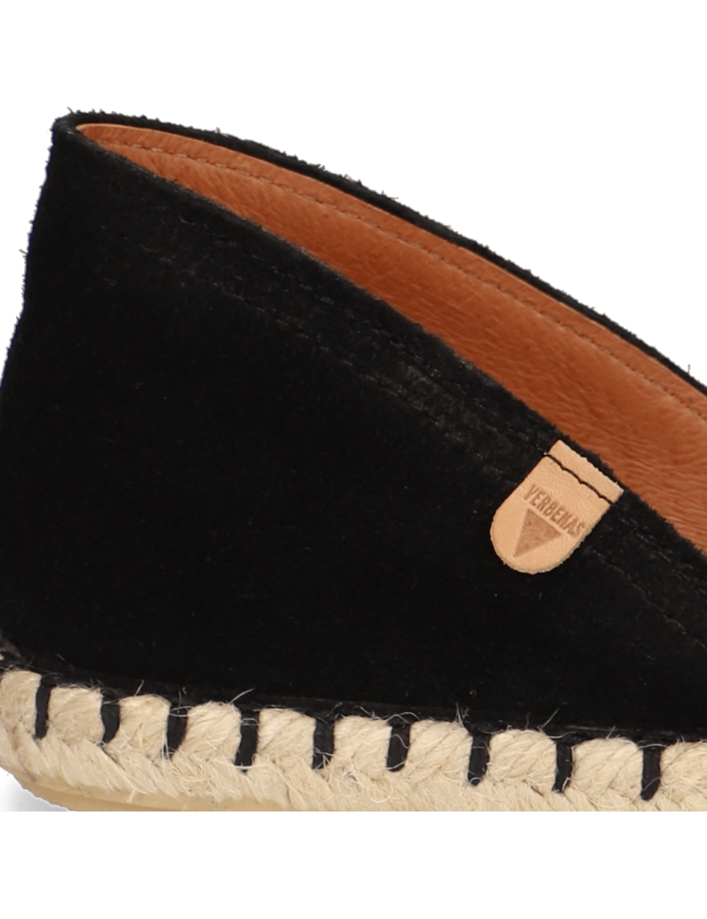 Verbenas-semiš-usnje-espadrile-črna