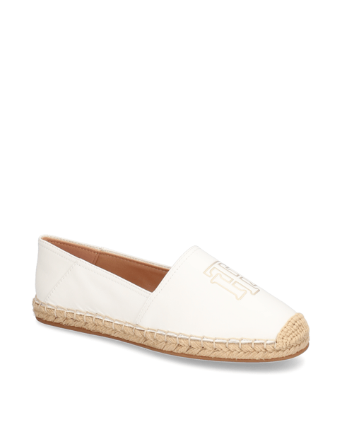 

FEMININE LEATHER ESPADRILLE, Bílá