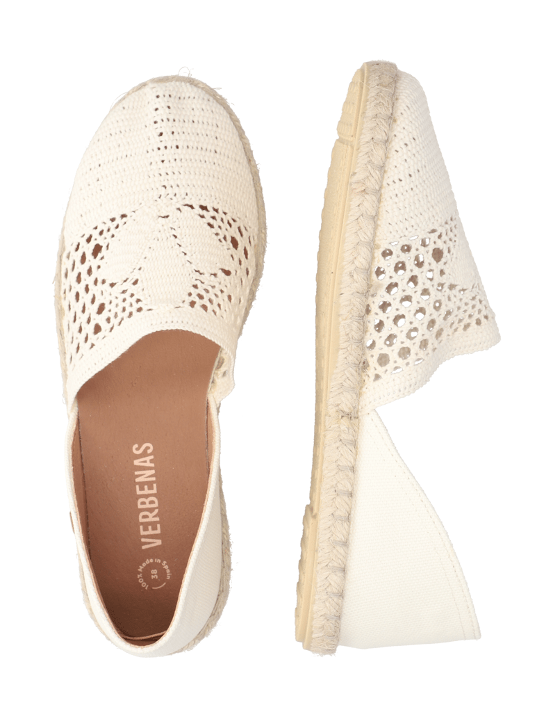 Verbenas-Veloursleder-Espadrille-bílá