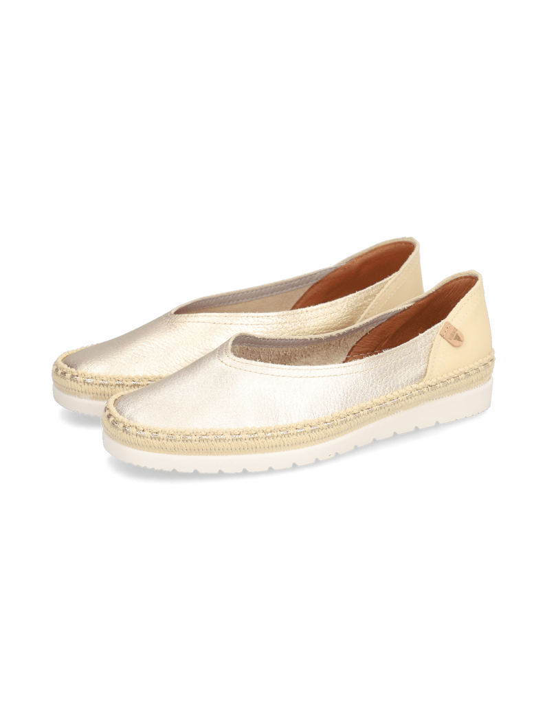 Verbenas-gladko-usnje-slip-on-obutev-zlata