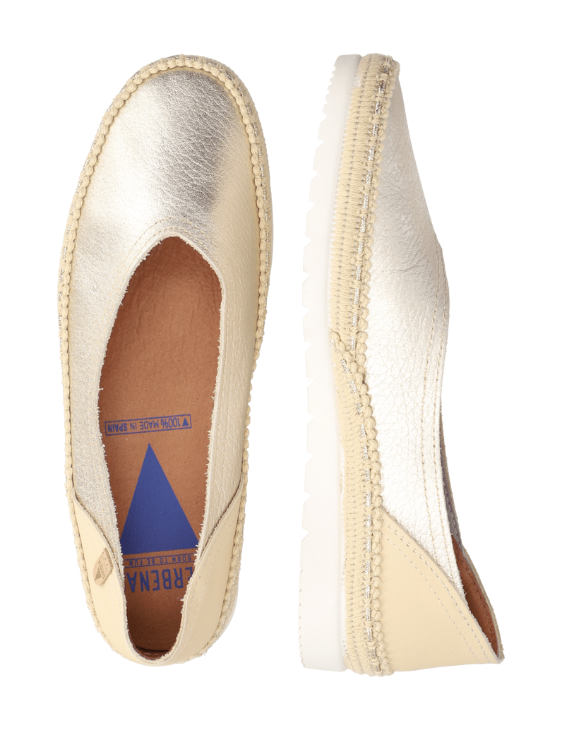 Verbenas-gladko-usnje-slip-on-obutev-zlata