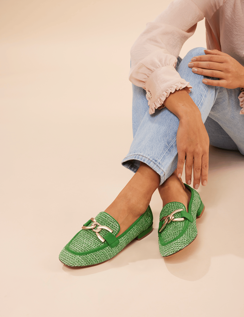 Pat-Calvin-textil-klasická-nazúvacia-obuv-zelená