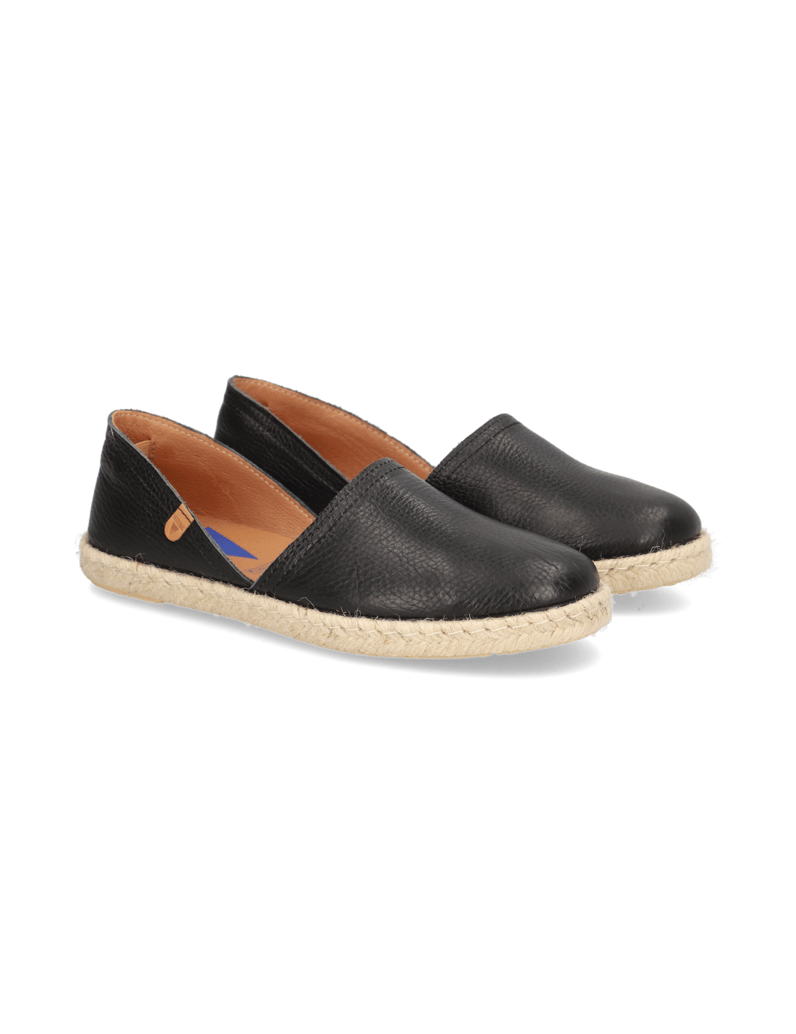 Verbenas-Glattleder-Espadrille-schwarz