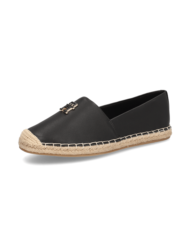 Tommy-Hilfiger-TH-LOGO-LEATHER-ESPADRILLE-schwarz
