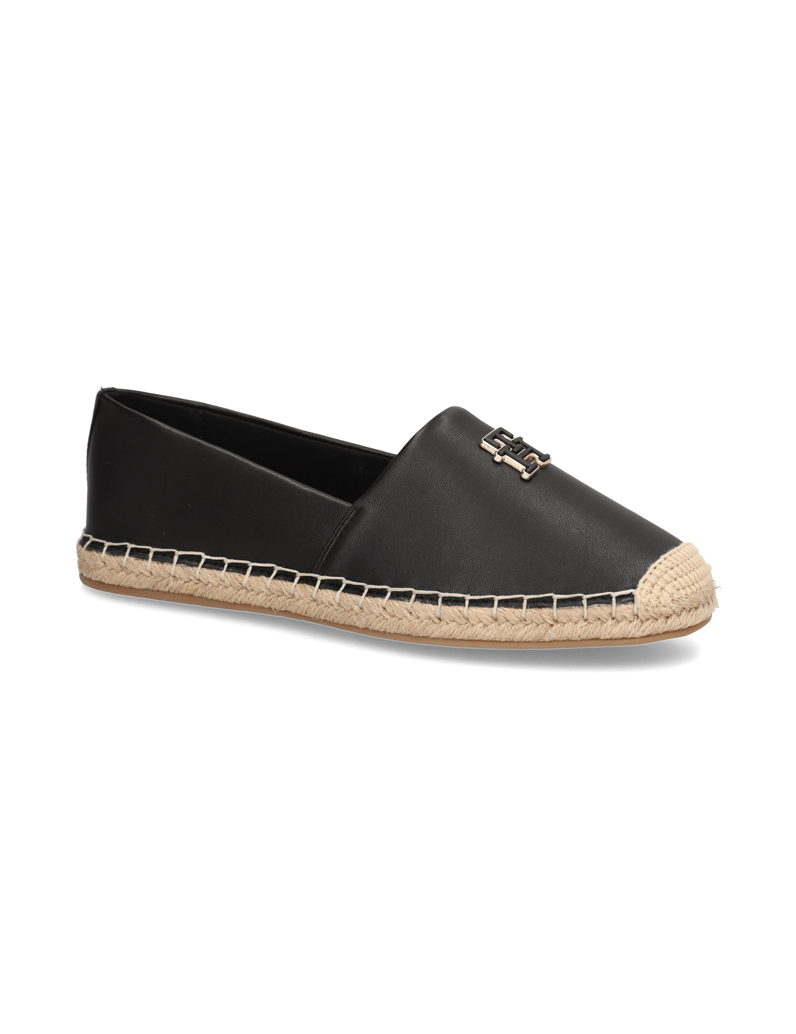 Tommy-Hilfiger-TH-LOGO-LEATHER-ESPADRILLE-schwarz