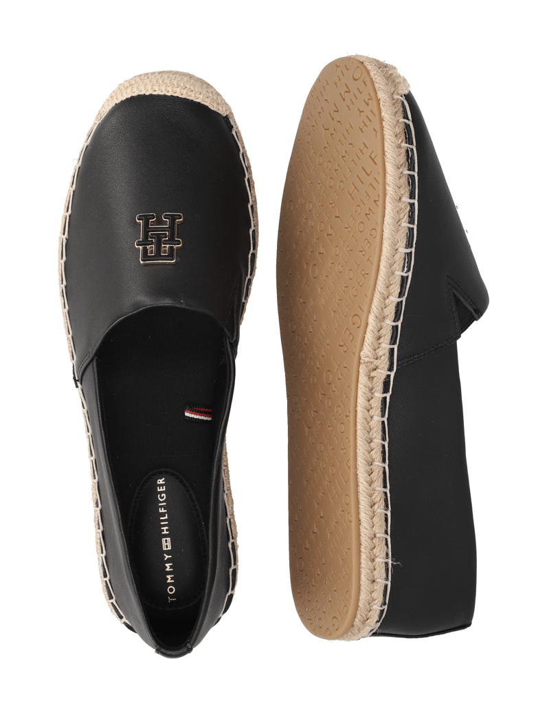 Tommy-Hilfiger-TH-LOGO-LEATHER-ESPADRILLE-schwarz
