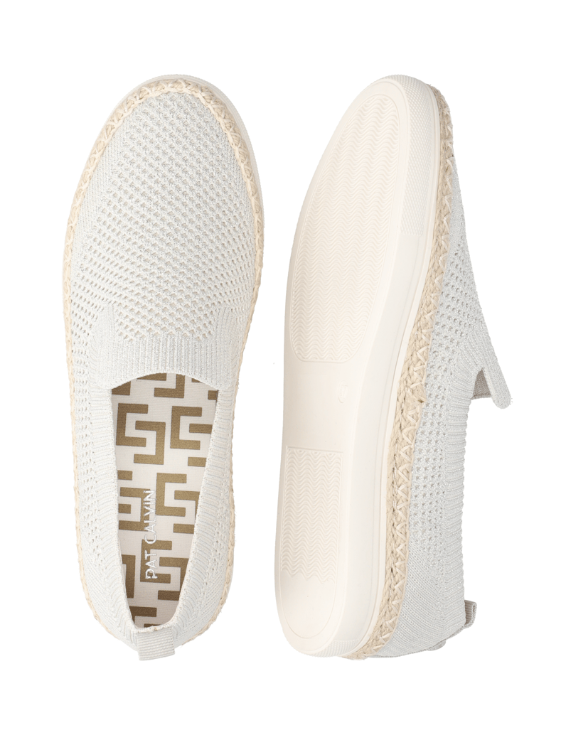 Pat-Calvin-Textil-Slipper-silber