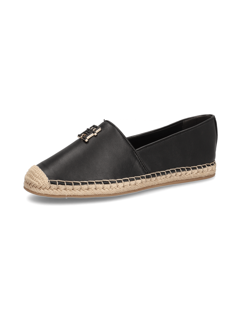 Tommy-Hilfiger-LEATHER-ESPADRILLE-černá