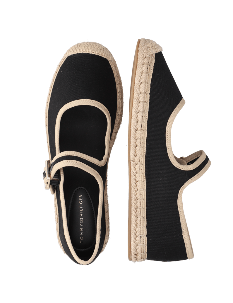 Tommy-Hilfiger-MARYJANE-ESPADRILLE-črna