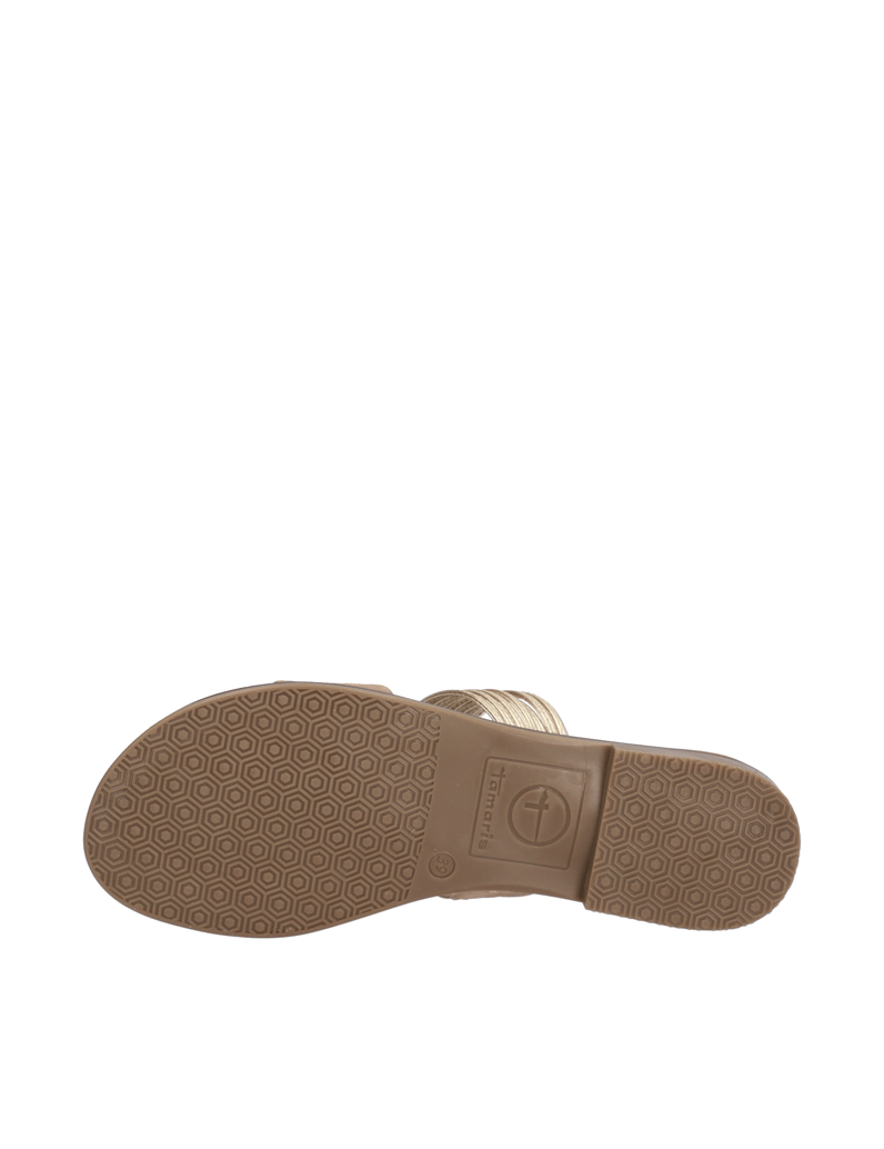 TAMARIS-Lederkombination-Pantoffel-grau