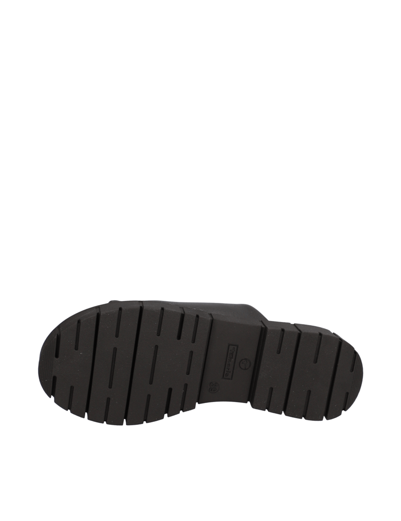 TAMARIS-Glattleder-Pantoffel-schwarz