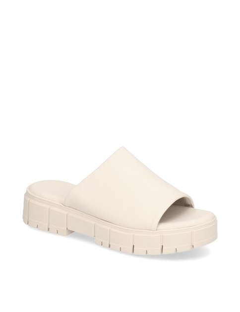 

Glattleder Pantoffel, Biela