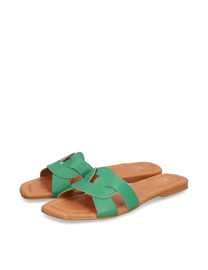 Pat-Calvin-Glattleder-Pantoffel-grün